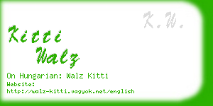 kitti walz business card